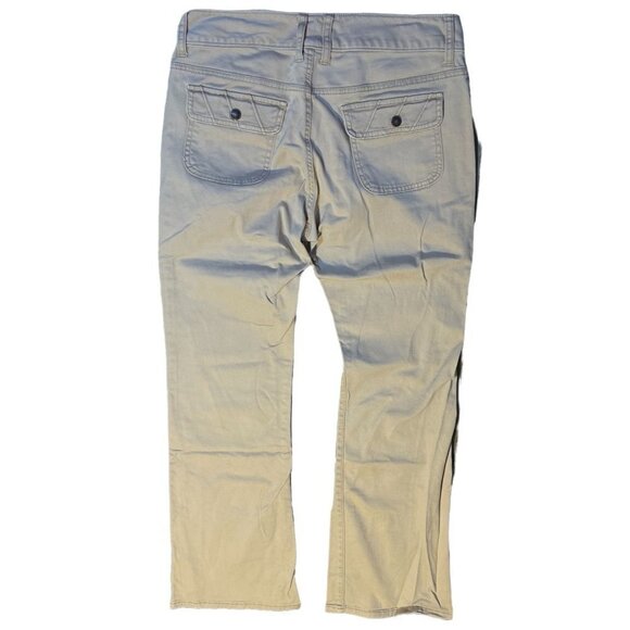 Gap Outlet Front Flap Pocket Stretch Khaki Flare Pants Size 8 - Picture 3 of 6